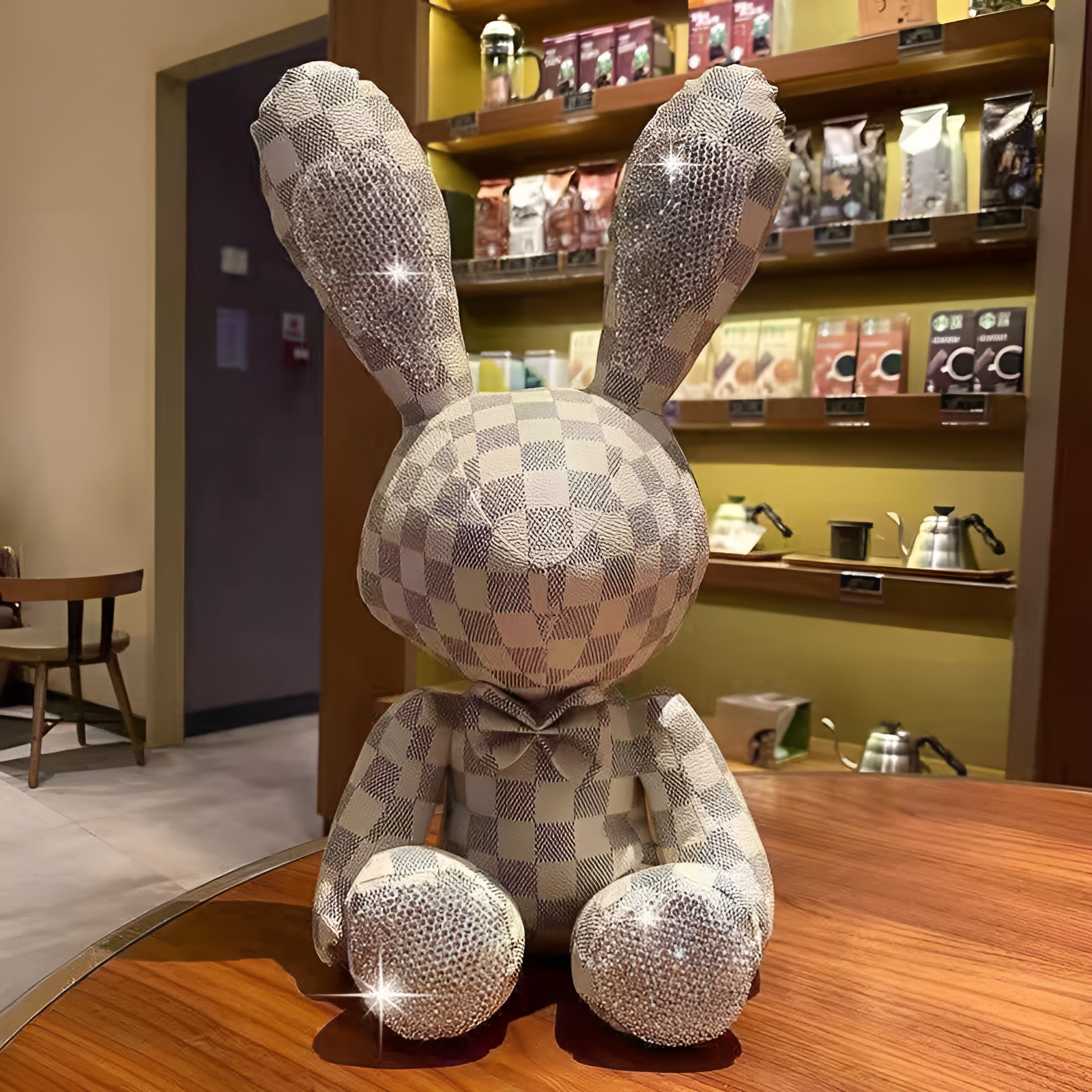 Conejo de Cuero Sintetico Exclusivo Detalles en piedras Tipo Swarovski –  Cosmo Girl Fashion