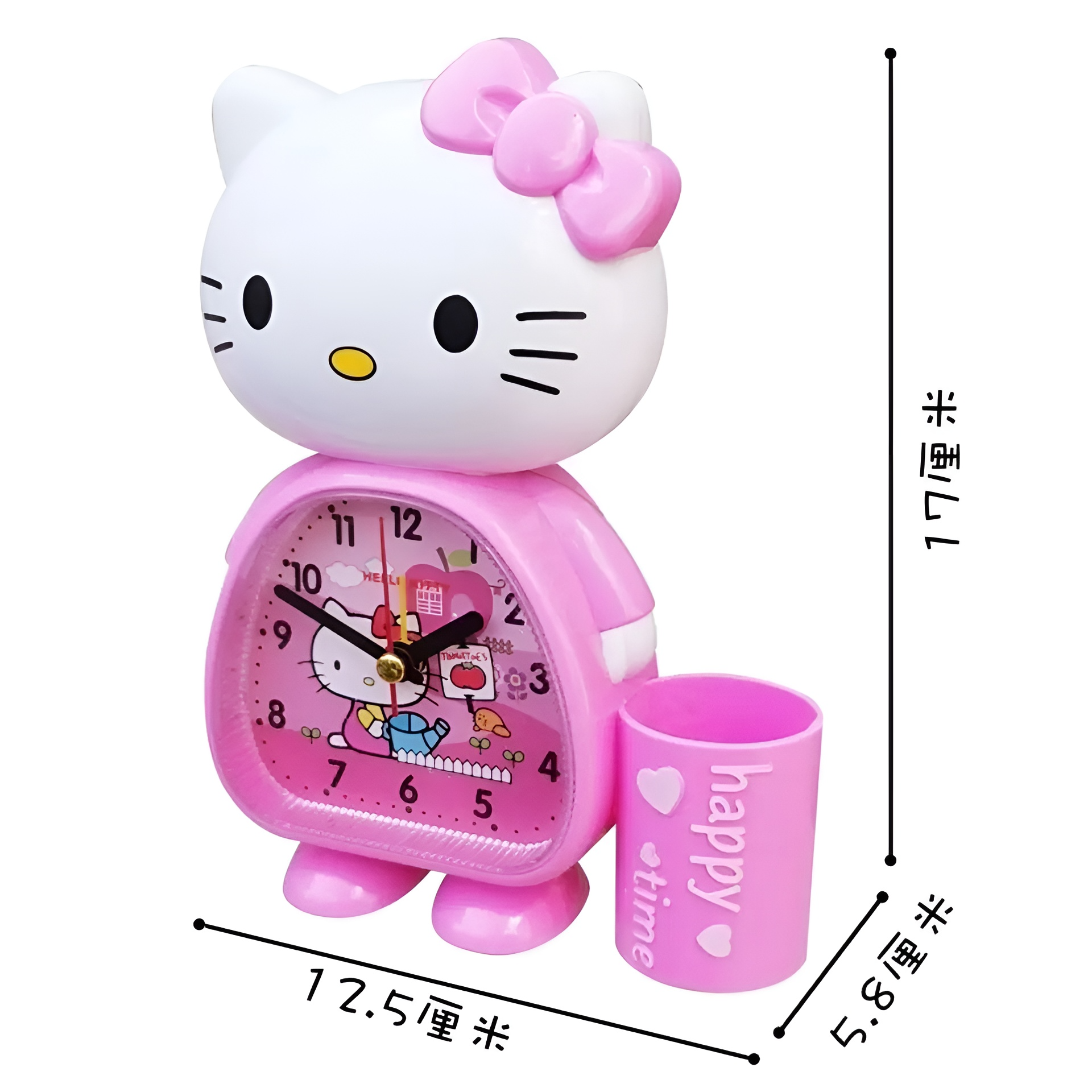 Reloj despertador de cabeza de silicona de Hello Kitty Original